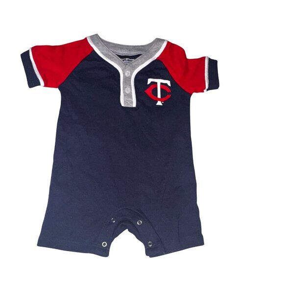Genuine Merchandise Other - Minnesota Twins Baby Romper 0/3M Genuine Merchandise Navy/Red 100% Cotton Short